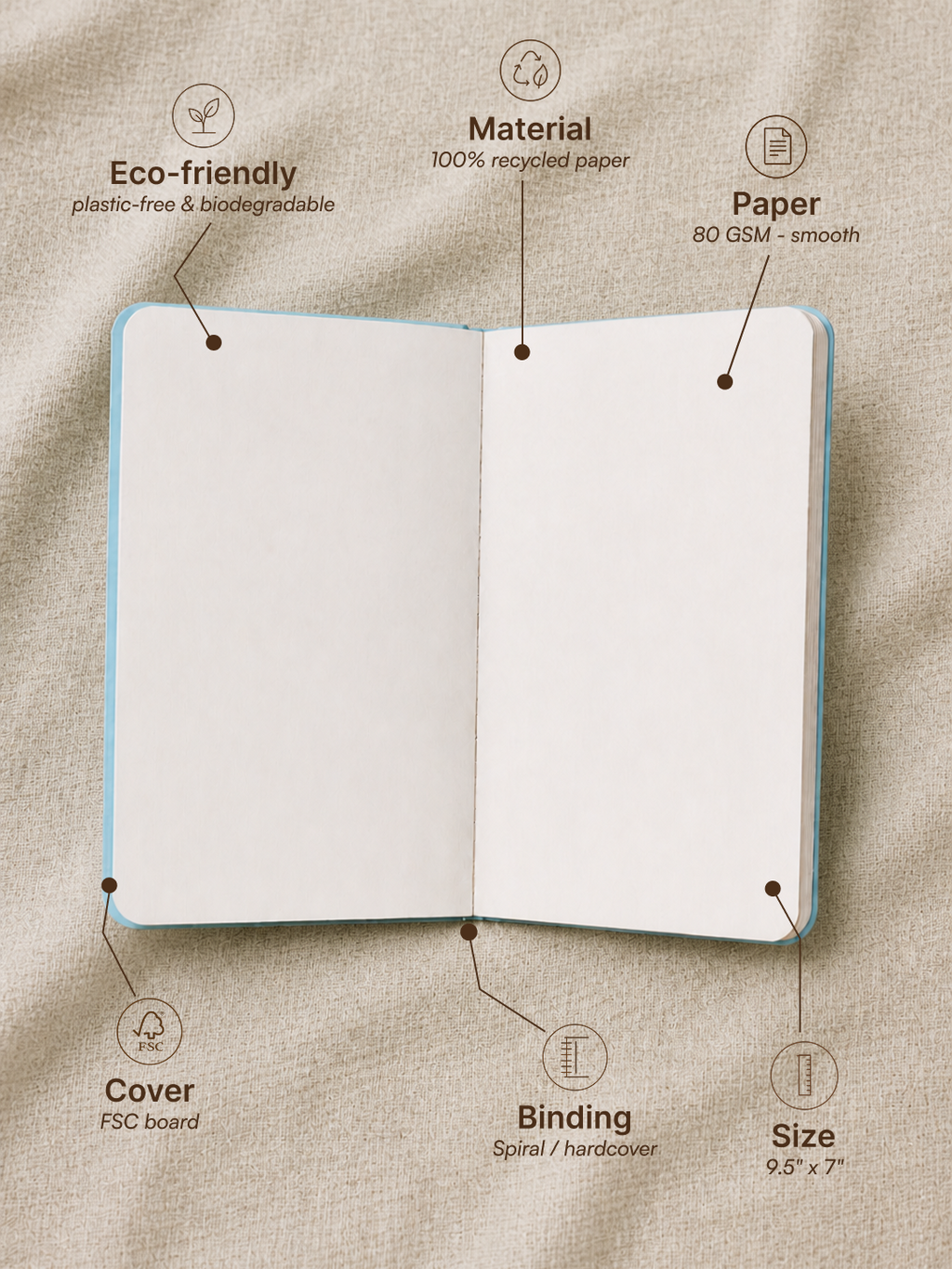 Grey Matter Notebook – Blue