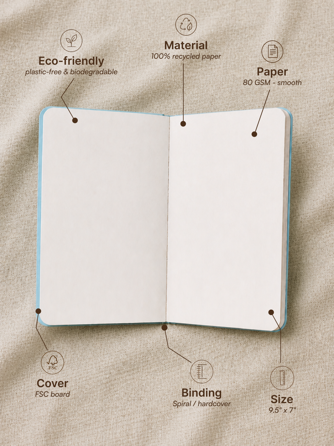 Grey Matter Notebook – Blue