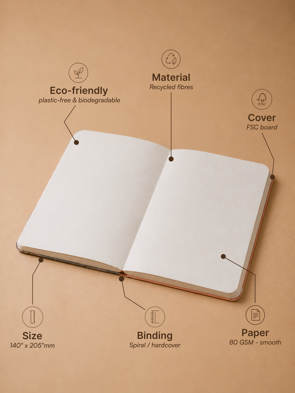 Japanese Abstract Notebook – Mountain