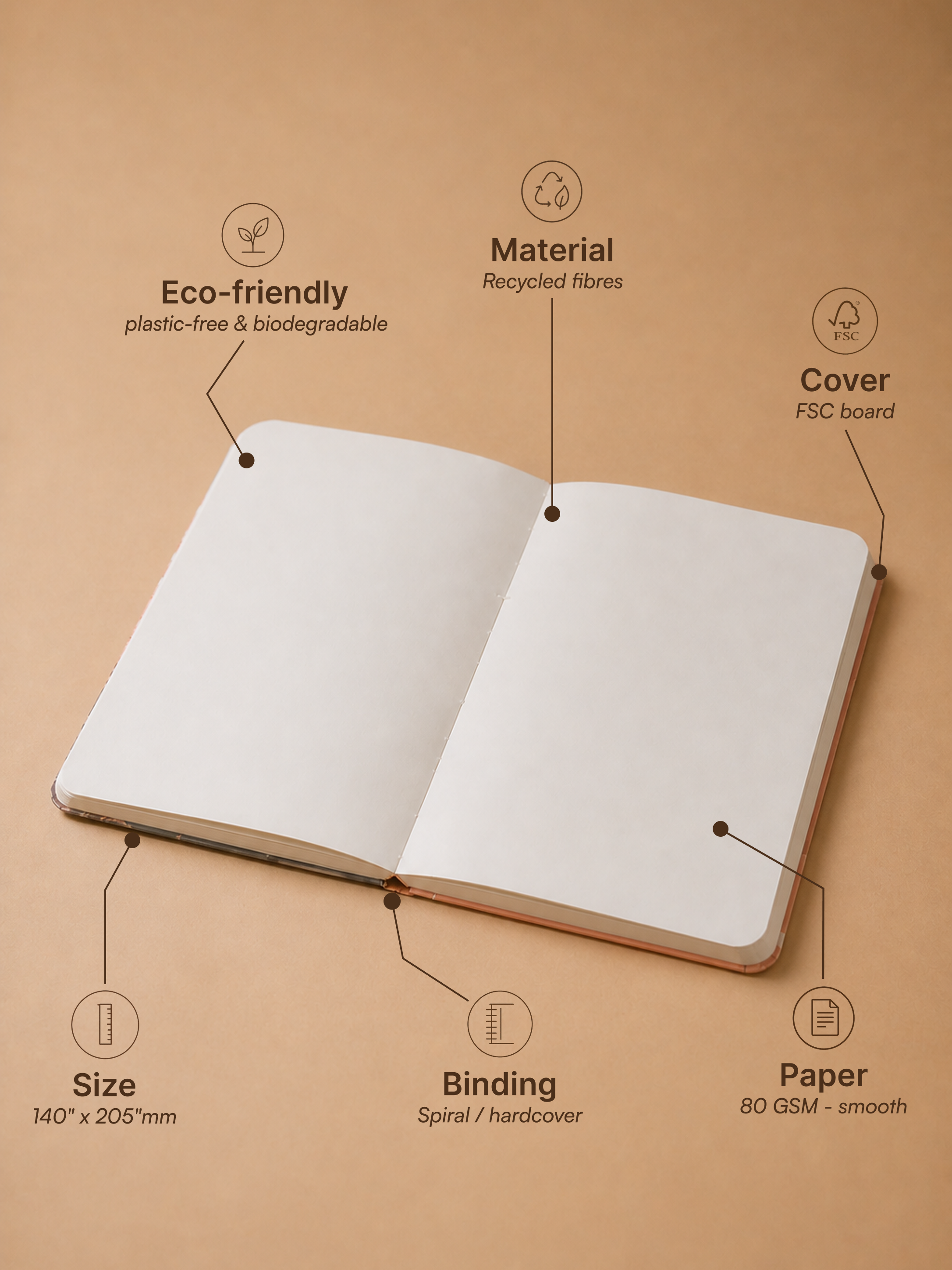 Japanese Abstract Notebook – Mountain