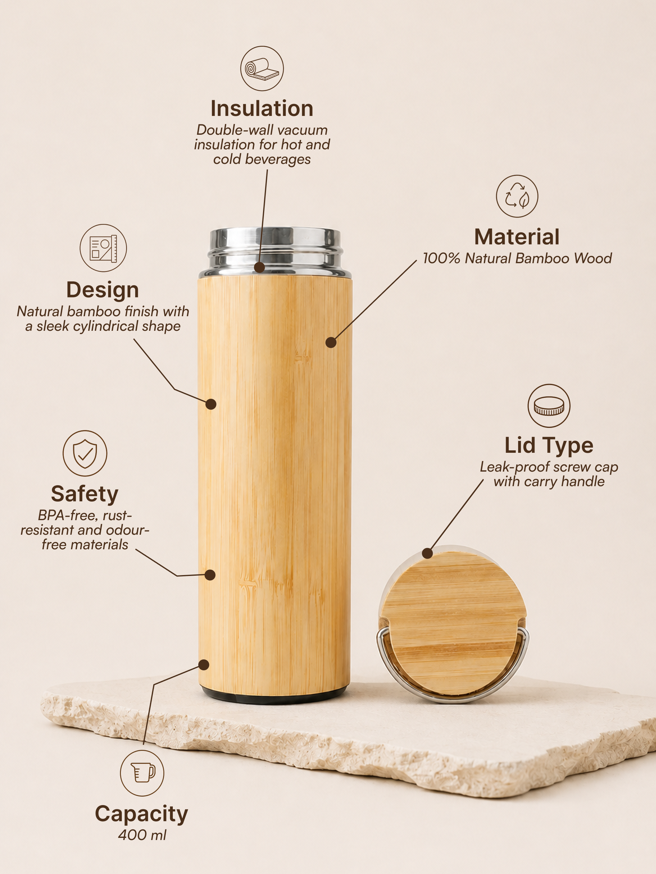 Bamboo Water Bottle
