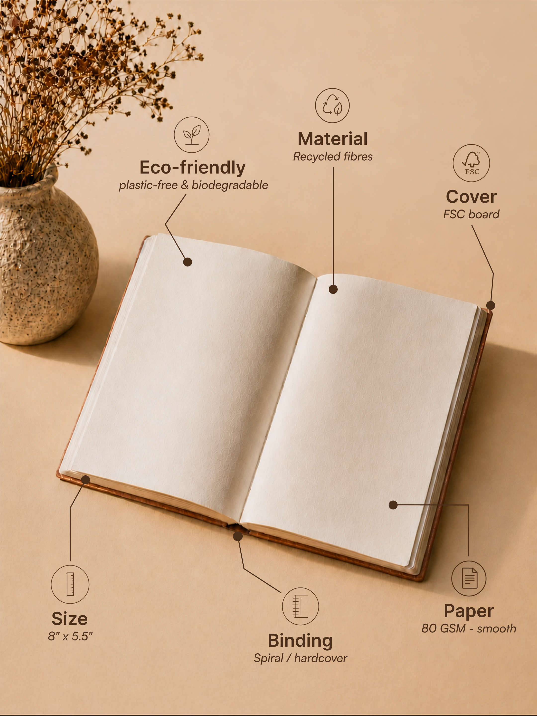 Okaya Orange Notebook
