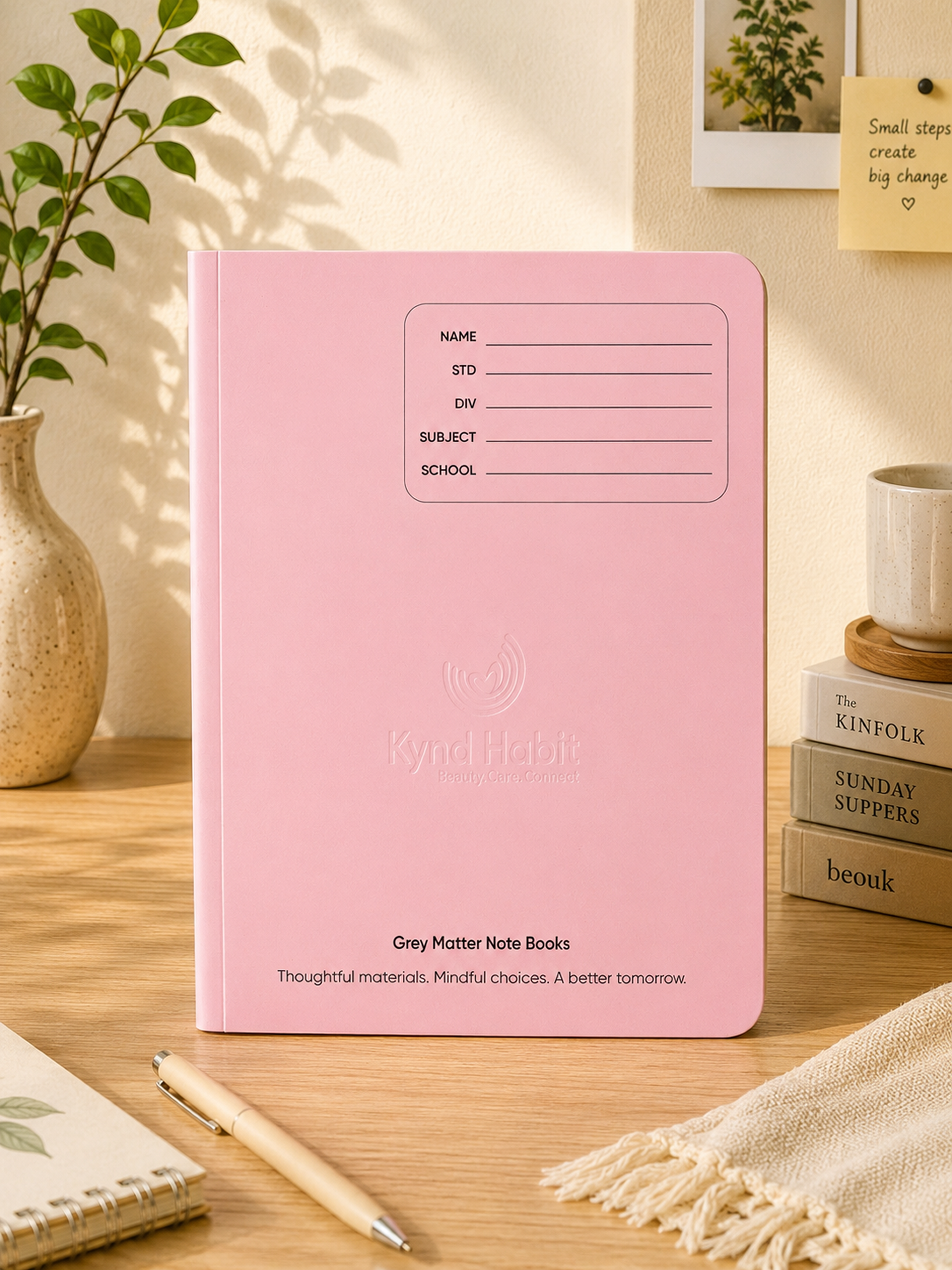 Grey Matter Notebook – Pink