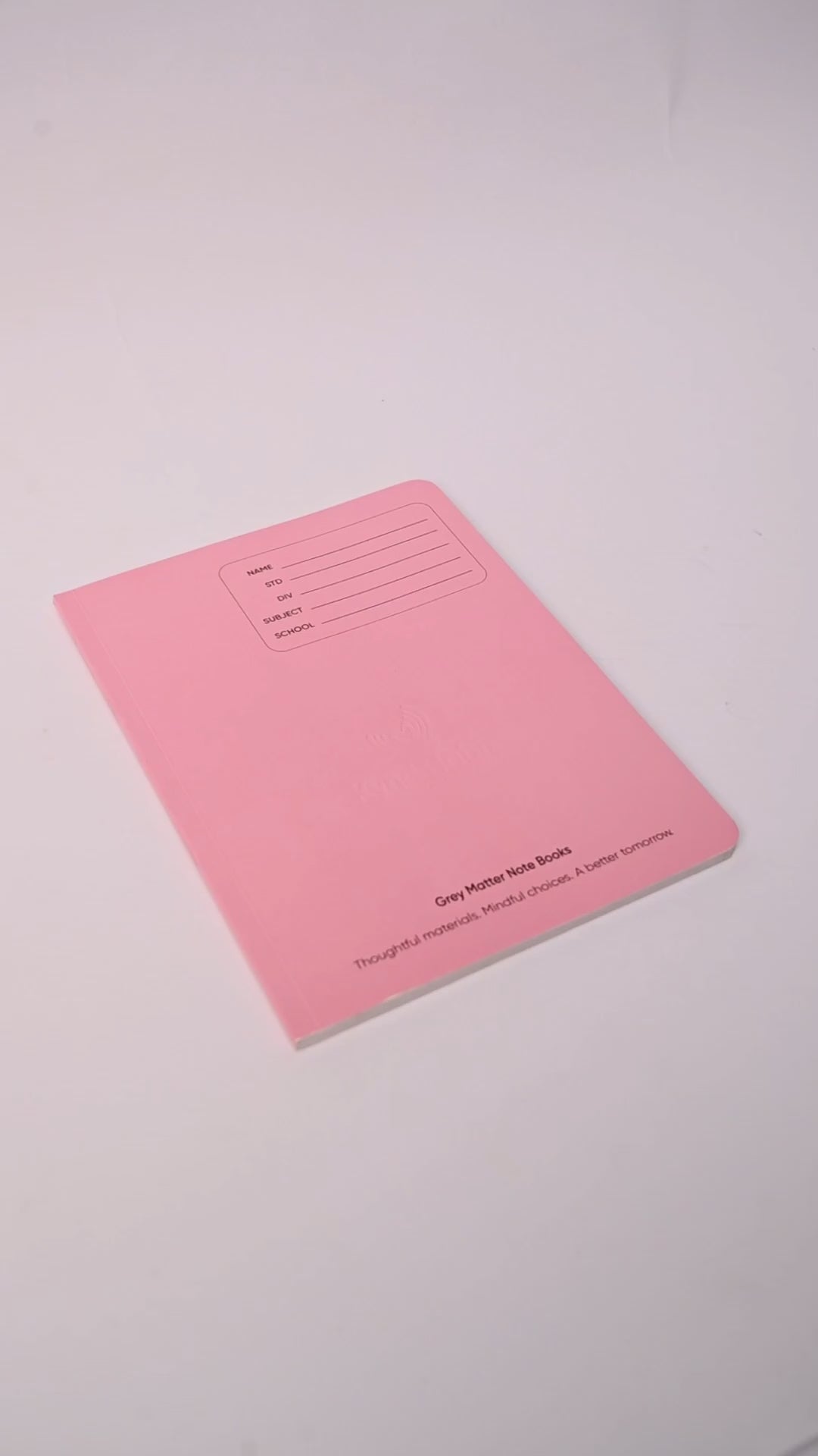 Grey Matter Notebook – Pink
