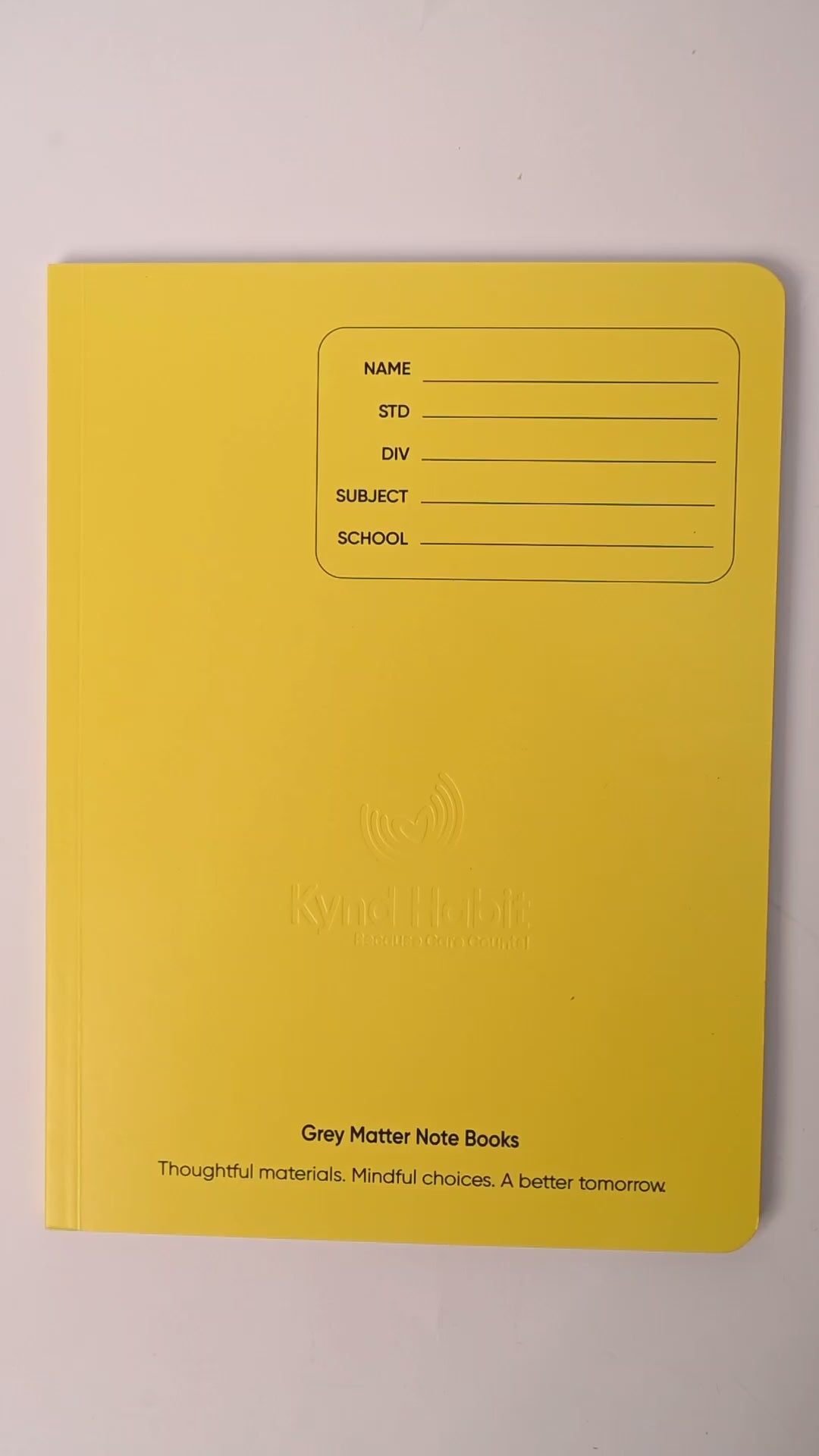 Grey Matter Notebook – Yellow